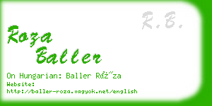 roza baller business card
